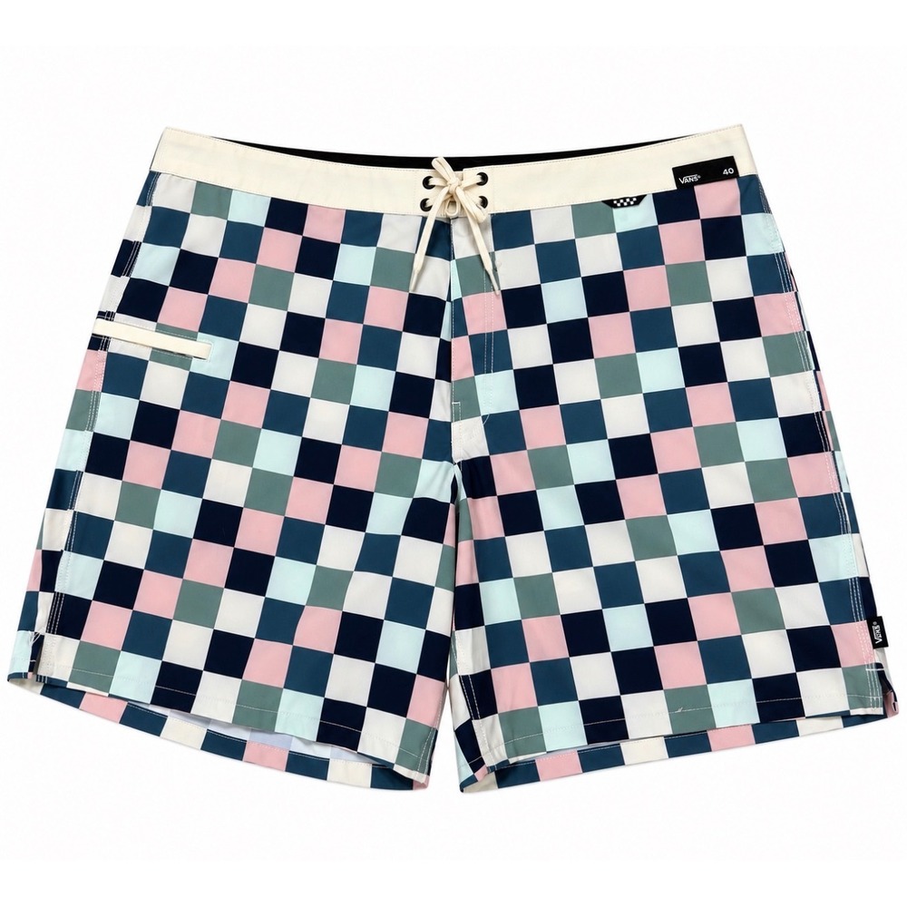 Vans Boardshorts Mens Size 40 Multicolor New Checkerboard 17" Swim Trunks